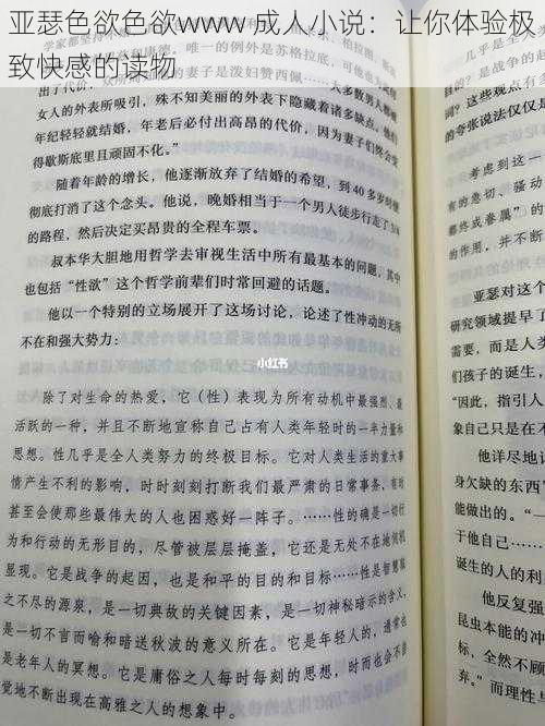 亚瑟色欲色欲www 成人小说:让你体验极致快感的读物